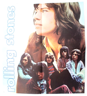 VINTAGE Original Rolling Stones Mick Jagger Poster LP Insert Only