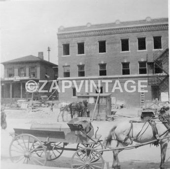 Vtg 1915 11th & Davenport Omaha Nebraska (Horse & Buggy) Photo Image #1747