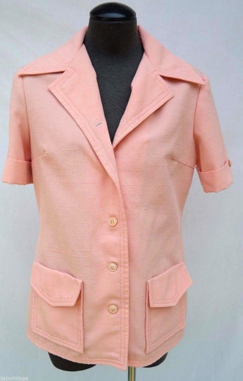 Vtg 1970's Light Pink BOUTIQUE International By Blossom Business / Suit Jacket