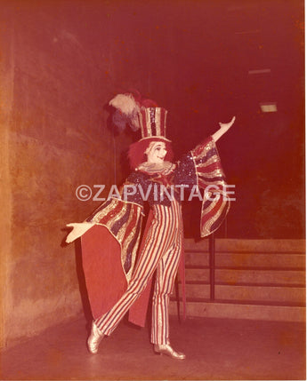 Vtg 1970s Richard Mann Carnival Circus Clown Performer Actor Photo #2638