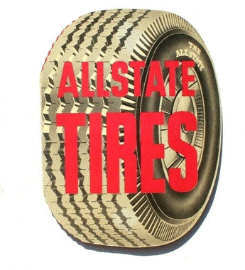 Antique Vtg Needle Book Sample Case - Advertising for ALLSTATE TIRES