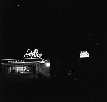 Vtg 1950's Luck Boy Hamburgers Fast Food Drive Thru Pasadena CA Photo #1399