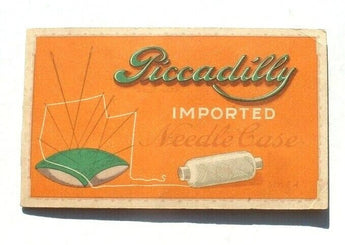 Antique Vtg Needle Book Sample Case Advertising Piccadilly Needle Case