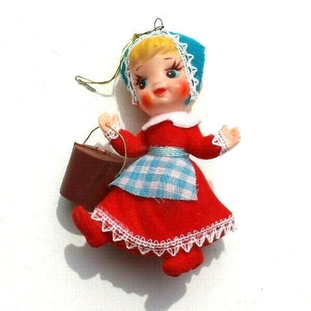 Vtg 1960s Story Time Nursery Rhymes Christmas Tree Ornament Holiday - Hong Kong