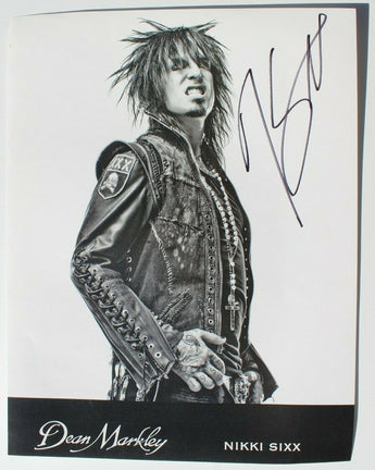 DEAN MARKLEY Helix Guitar Strings Autographed Signed By NIKKI SIXX Photo Flyer