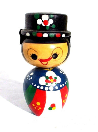 Vtg Japanese (Japan) Kokeshi Wood Doll Folk Art - #68