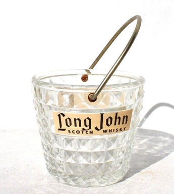 Vintage Glass Long John Scotch Whisky Ice Bucket PUB