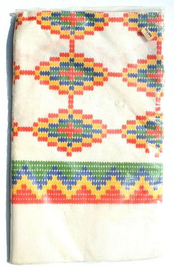 Sealed Vtg 1970s Retro Paper Table Cover Reeds Rembrandt Line 54" x 104" NOS