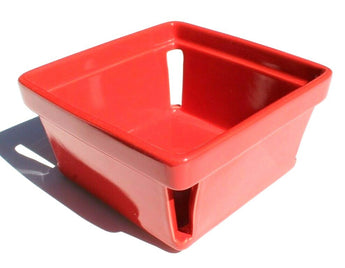 Ceramic Berry Basket Red Sur La Table - Blueberry Strawberries Storage Dish NOS
