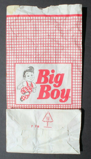 Vtg 1980s Bobs Big Boy Original Restaurant Togo Shopping Food Paper Bag - RARE