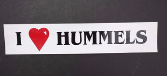 Vintage I LOVE HUMMELS ( Goebel Hummels) Bumper / Decal STICKER Large 3X15