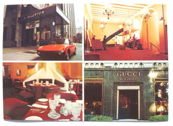 Vtg 1977 THE ALLERTON HOTEL Chicago IL GUCCI STORE Photo Postcard