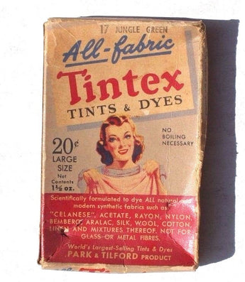 Vintage Tintex Jungle Green Tints and Dyes Box Unopened Park Tilford Product