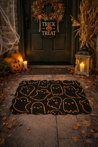New Halloween Spooky Ghost Doormat Outdoor Entry Rug Home Decor 21x35