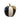 Black & White W/ Gold Circus Stripped Apple Figure Fruit Decoration Home Decor