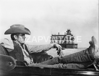 Vtg 1970s James Dean Over Looks Texas Mansion In The Move GIANT Photo #1291