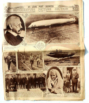 Vtg May 3,1925 St. Louis Post Dispatch Newspaper (British R-33) Aviation
