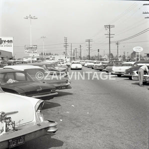 Vtg 1965 Shopping Center Parking In Van Nuys CA Old Cars (Sav-on) Photo #2336