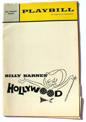 Vtg 1960 Playgoer Players Las Palmas Theatre (Billy Barnes Hollywood) Magazine