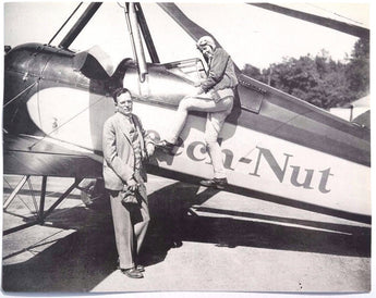 Vintage Black & White Amelia Earhart 1950's PEACH - NUT Airplane Photo 11X14