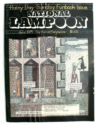 Vintage June 1974 National Lampoon Humor Magazine - Rainy Day Sunday Funbook