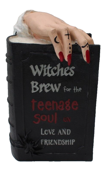 Halloween Witches Brew For The Teenage Soul Spell Book Skeleton Hand Decor
