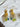 New Gold Abstract Pop Art Hands With Snake Pierced Dangling Earrings