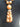 Vintage NOS ORANGE BEADED W/ Gold Chain Pendant Chain NECKLACE