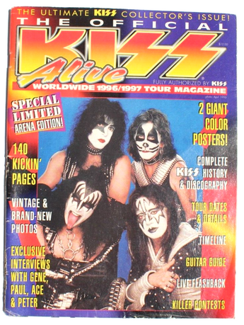 The Official KISS Alive Worldwide Tour 1996 / 1997 Magazine April 1996 Vol. 1