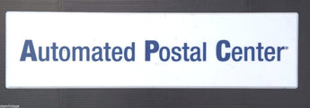 Used ACRYLIC Large Automated Post Center Sign 9" X 53" (Movie Prop) Post Office