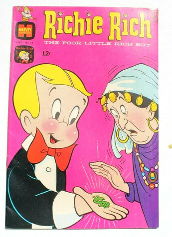 Vintage 1968 Harvey Comics Richie Rich No.73 F7-17 Magazine