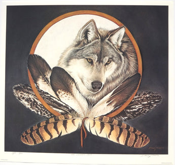 1992 DONA MARES "The Unseen Wolf" Signed W/ Certificate Lithograph Print 9/50
