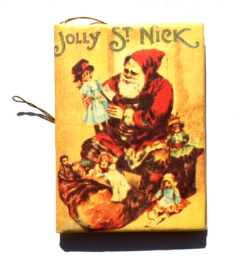 VTG 1970s Jolly St. Nick Book Merry Christmas Tree Ornament Decoration - Taiwan