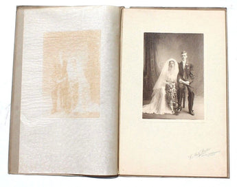Vintage 1900s Husband & Wife Wedding Photo W/ Frame St. Louis