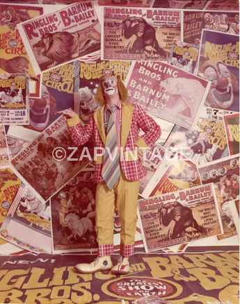 Vtg 1970s Steve Laporte Carnival Circus Clown Performer Actor Photo #2639