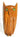 Vtg MCM Handcarved Wood Brown Owl W/ Cat Eye Marble Eyes Figurine Statue Decor