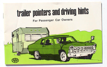 Vtg 1974 AAA Tripple A Trailer Pointers And Driving Hints Passenger Car Manual