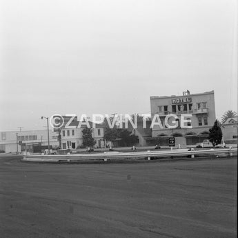 Vtg 1964 Hotel Getting Knocked Down (Windward Ave & Main St) Venice Photo #2120