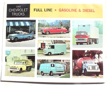 Vtg 1965 Chevrolet Full-Line Truck Selector Dealership Car Auto Brochure Catalog
