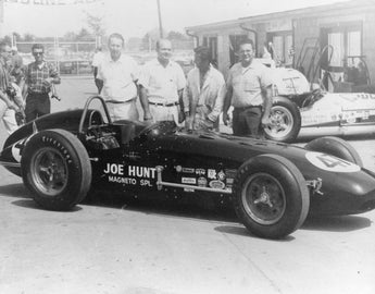 Vintage 1950'S Black & White Car Racing Speedway (Race Car) Joe Hunt Photo 8X10