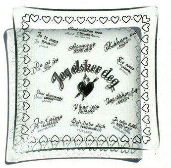 Vintage Jeg Elsken Deg "I Love You" Home Bar Cigarette Cigar Holder Ashtray