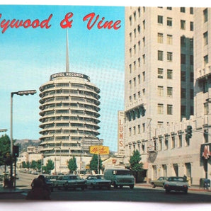 Vintage 1960-1970's Hollywood CALIFORNIA Hollywood Blvd & Vine Postcard