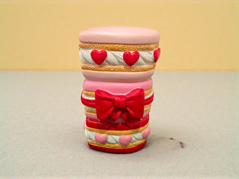 New Large Valentine's Day Stacking Heart Macaron Pastry Room Decoration W/ Bow