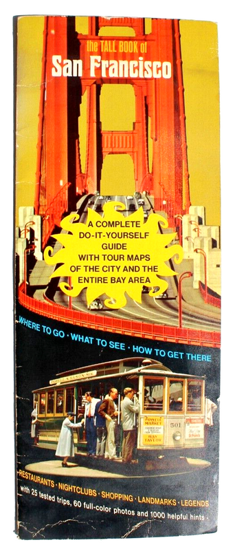 Vtg 1968 The Tall Book Of San Francisco Tour Guide Brochure Nightclubs Shopping