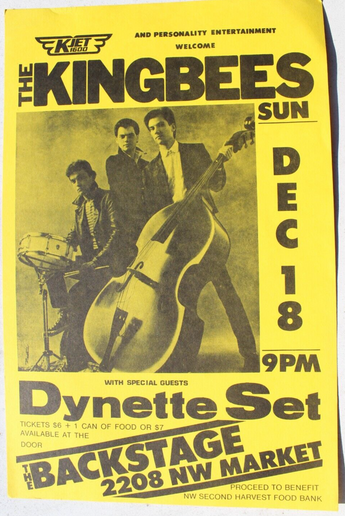 Vtg Orig The Kingbees Dynette Set Band Promo PUNK Rock Concert POSTER Flyer