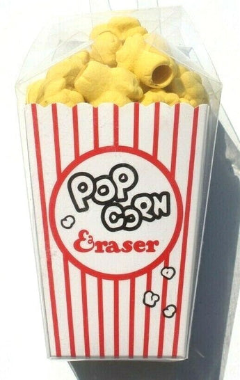 NEW Rubber Popcorn Pencil Erasers 12pcs Office SCHOOL Home Gag Gift Birthday BAG