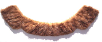 Vintage 1950 - 1960's Brown FOX Raccoon FUR Button (Vouge) Collar Top / Scarf