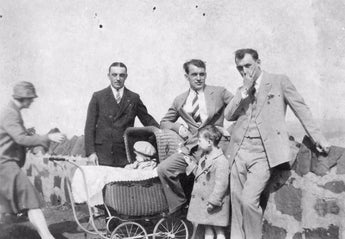 Vintage B&W 1926 Photo Of Men Pimps Watching Kids Stoller Baby (Gatsby) #870