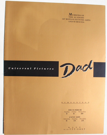 Vtg 1982 DAD Universal Pictures Promo Movie Press Screening Brochure Program