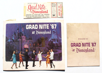 VTG 1967 Disneyland grad nite Bundle Nite to Remember GRADUATION Party Brochure